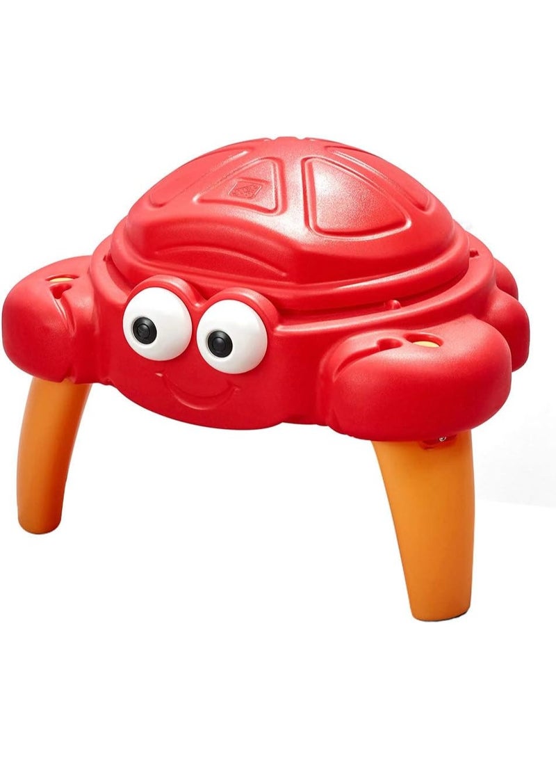 ستيب2 Crabbie Sand & Water Table for Toddlers 18M+ | Outdoor Kids Sand Play Table with Shell Lid, 4-Piece Accessory Set & 25 lb Capacity RED - Image 4