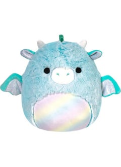 Squishmallows Squishmallows 12-Inch Fuzzamallows Lorelai Teal Dragon Plush by Kellytoy – Soft, Washable, Cuddly Toy for Kids, Boys & Girls – Multicolor Gift Collectible  - Image 1