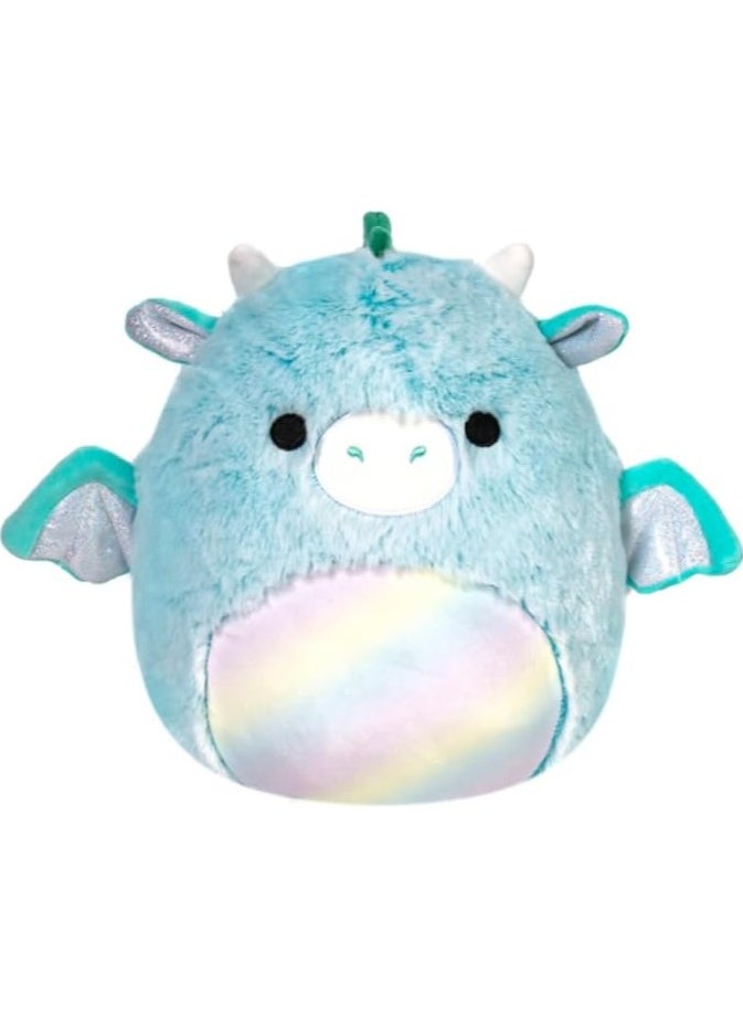 Squishmallows Squishmallows 12-Inch Fuzzamallows Lorelai Teal Dragon Plush by Kellytoy – Soft, Washable, Cuddly Toy for Kids, Boys & Girls – Multicolor Gift Collectible  - Image 1