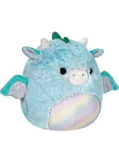 Squishmallows Squishmallows 12-Inch Fuzzamallows Lorelai Teal Dragon Plush by Kellytoy – Soft, Washable, Cuddly Toy for Kids, Boys & Girls – Multicolor Gift Collectible  - Image 2