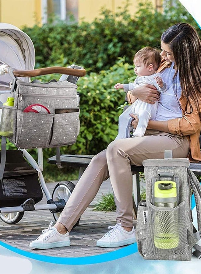 LENND Universal Stroller Organizer Bag  Large Insulated Parent Console with Cup Holder and Extra Storage Pockets. Universal Design - Attaches to Any Stroller. Easy Installation. - Image 3