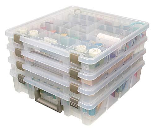 ArtBin Super Satchel Thread Box - Versatile Thread Storage for Sewing, Embroidery, and Quilting - 108 Pegs, Portable Design, Compatible with ArtBin Accessories - Made in USA, Transparent and Compact - Image 3