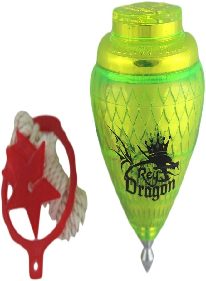 Cometa 3 Pack Rey Dragon Durable Plastic Spin Tops for Kids Metal Tip Made in Mexico - Trompo Mexicano Rey Dragon Plástico Durable & Punta de Metal (Pack of 3 Assorted Colors) - Image 3