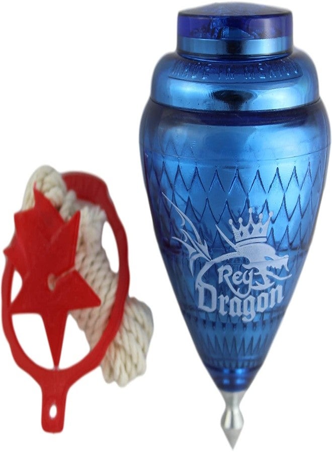 Cometa 3 Pack Rey Dragon Durable Plastic Spin Tops for Kids Metal Tip Made in Mexico - Trompo Mexicano Rey Dragon Plástico Durable & Punta de Metal (Pack of 3 Assorted Colors) - Image 2