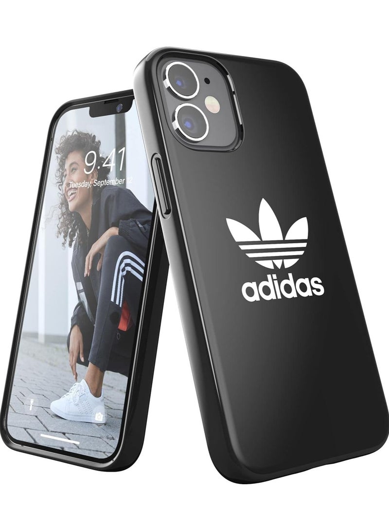 اديداس غطاء حماية بطبعة شعار لهواتف أبل آيفون 12 و12 برو أسود - Image 1