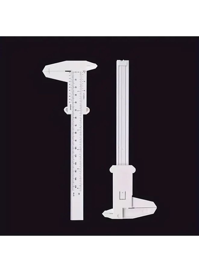 White 0 150mm Portable Mini Vernier Caliper Plastic Slide Ruler Dual Proportional Measuring Tool - Image 5