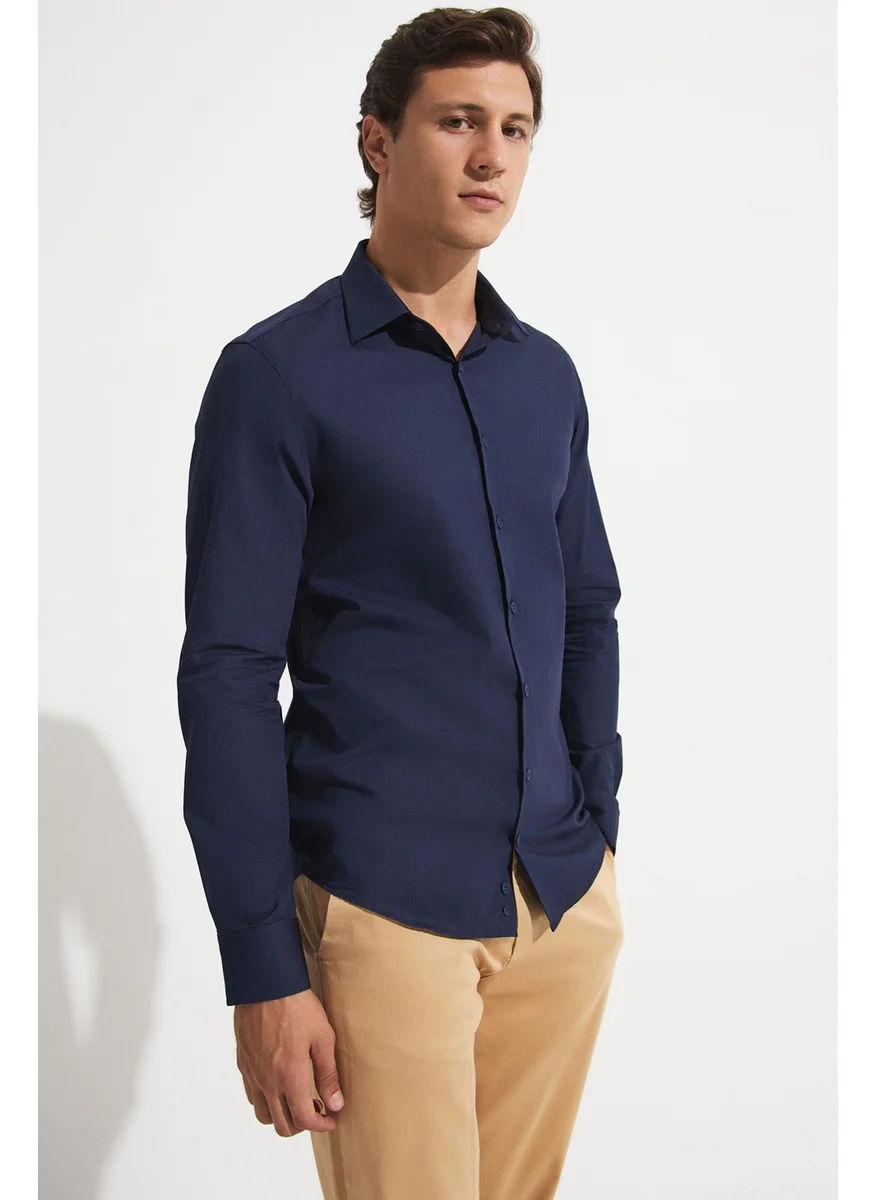 JUNE Exclusive Men's Slim Fit Long Sleeve Shirt