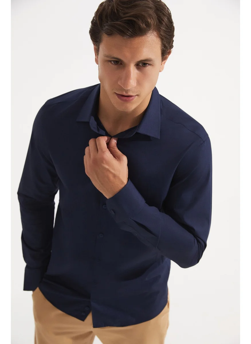 جون Exclusive Men's Slim Fit Long Sleeve Shirt