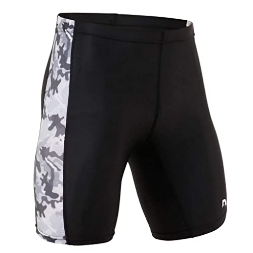 NEVER LOSE Swimwear Swimming Jammers for Men (Green Curve, XL) - Image 1