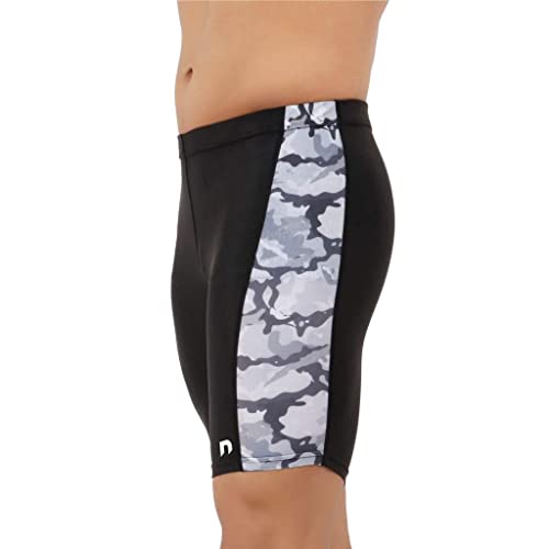 NEVER LOSE Swimwear Swimming Jammers for Men (Green Curve, XL) - Image 5