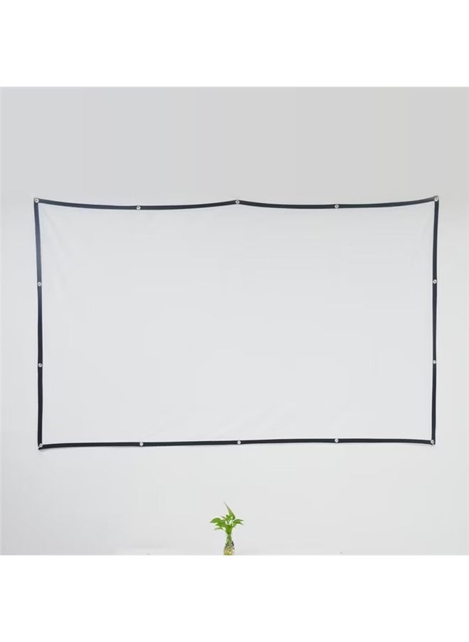 Generic Projector Screen 100 Inch Front and Rear Projector Screen & Cosmetics Bag Bundle for Home Garden Office and Outdoor Projection  - Image 1