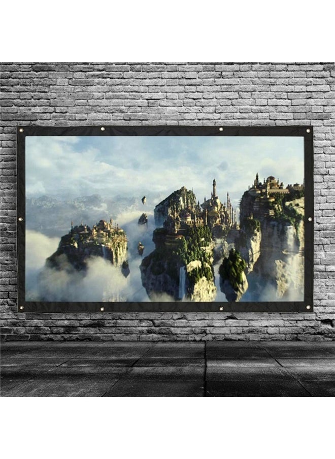 Generic Projector Screen 100 Inch Front and Rear Projector Screen & Cosmetics Bag Bundle for Home Garden Office and Outdoor Projection  - Image 5
