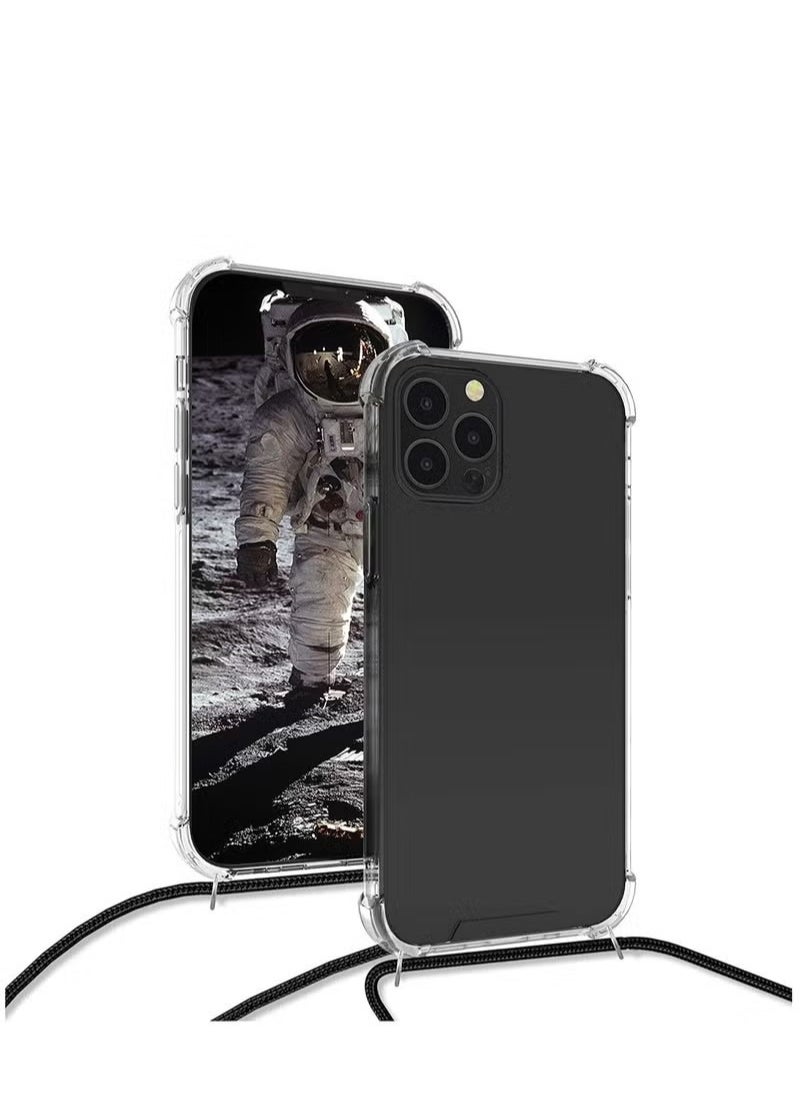 Generic - Cases Cover with Lanyard Strap Cord Chain for iPhone 12 Pro Case, Mobile Phone Crossbody Necklace Stylish Hang Holder Easy to Carry Phone Bumper - Image 1