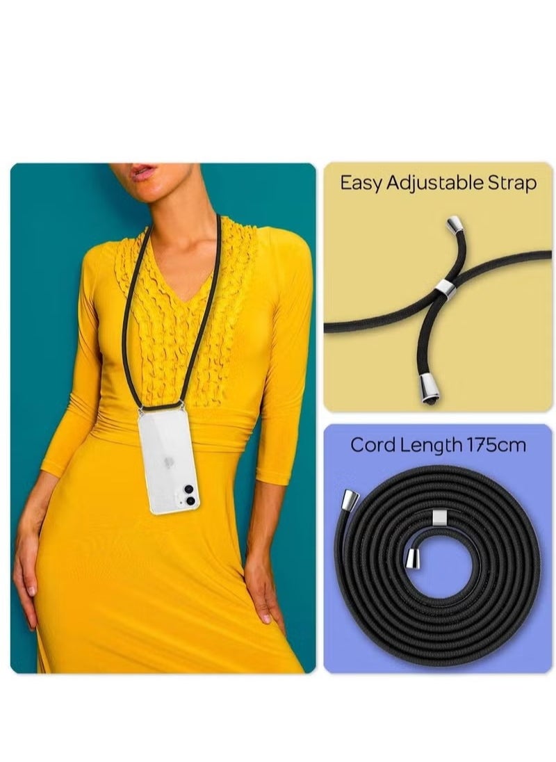 Generic - Cases Cover with Lanyard Strap Cord Chain for iPhone 12 Pro Case, Mobile Phone Crossbody Necklace Stylish Hang Holder Easy to Carry Phone Bumper - Image 1