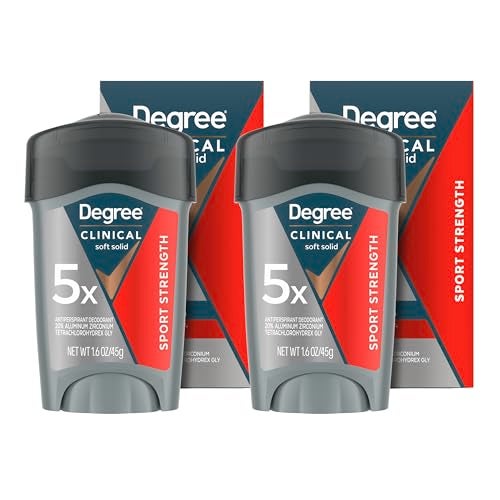 Degree Men Clinical Strength Antiperspirant Deodorant 2 Pack Sport Strength Soft Solid 96Hour Sweat and Odor Protection 5x Types of Sweat 16 oz - Image 1