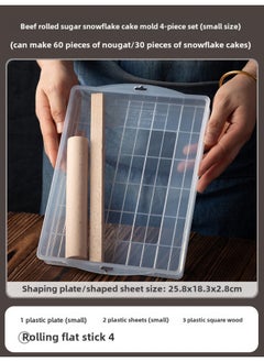Snowflake Crisp Nougat Plastic Mold Special Live Bottom Cooling Shaping Plate Homemade Baking Diy Set Household Tools-Specifications:Nougat Snowflake Crisp 4-piece Set (small Size)-Color:See Classification