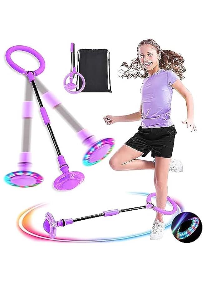 Generic Swing Wheel with Light Wheel, Children's Flashing Jump Ring, Children's Flashing Jump Ring, Foot Gyro, Jumping Ball, Flashing Foldable Flash Jumping Ball, Flashing Jump Ball  - Image 1