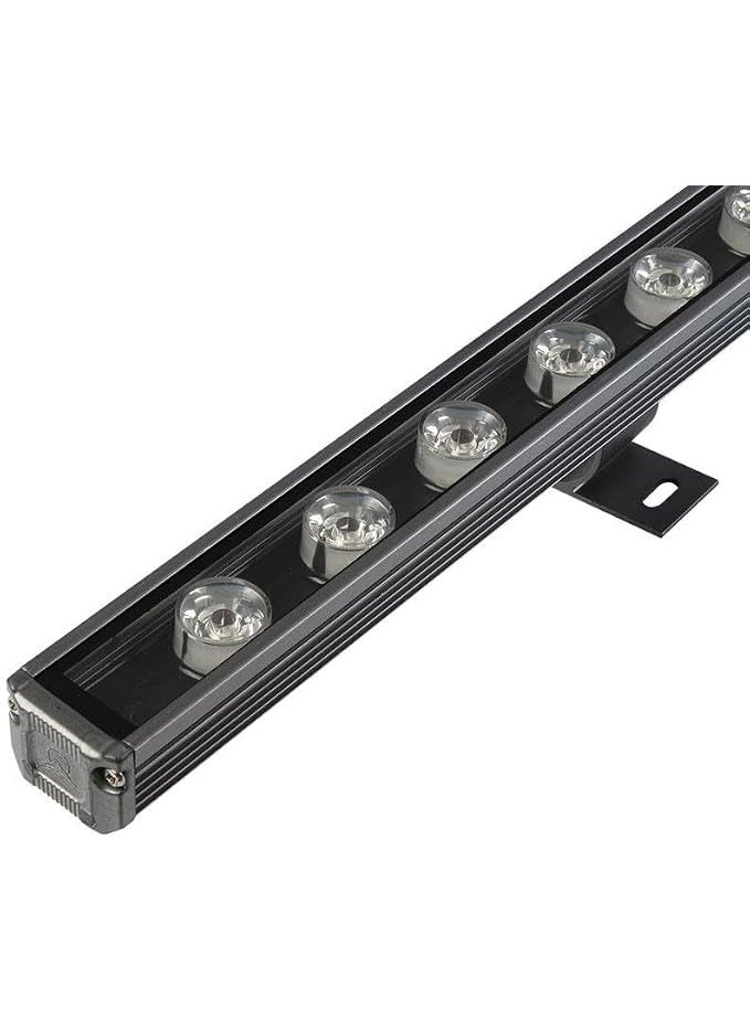 شريط إضاءة LED غاسل جدران بطول 100 سم، 36 واط، ضوء أبيض دافئ، مقاوم للماء IP65، ألومنيوم مؤكسد أسود - Image 1