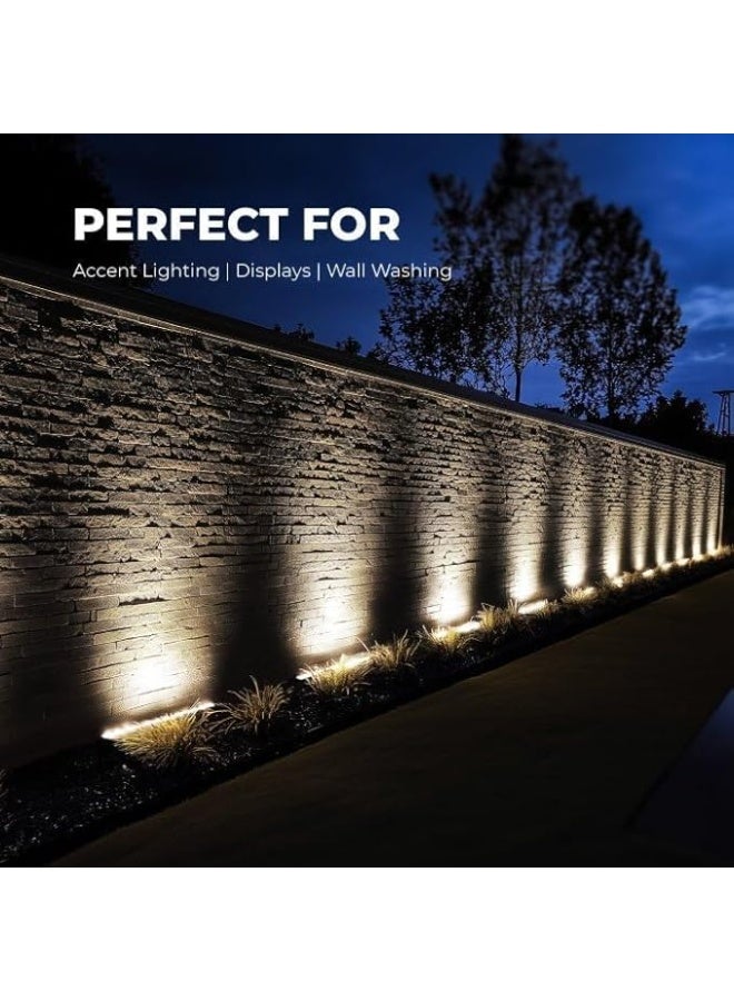 شريط إضاءة LED غاسل جدران بطول 100 سم، 36 واط، ضوء أبيض دافئ، مقاوم للماء IP65، ألومنيوم مؤكسد أسود - Image 5