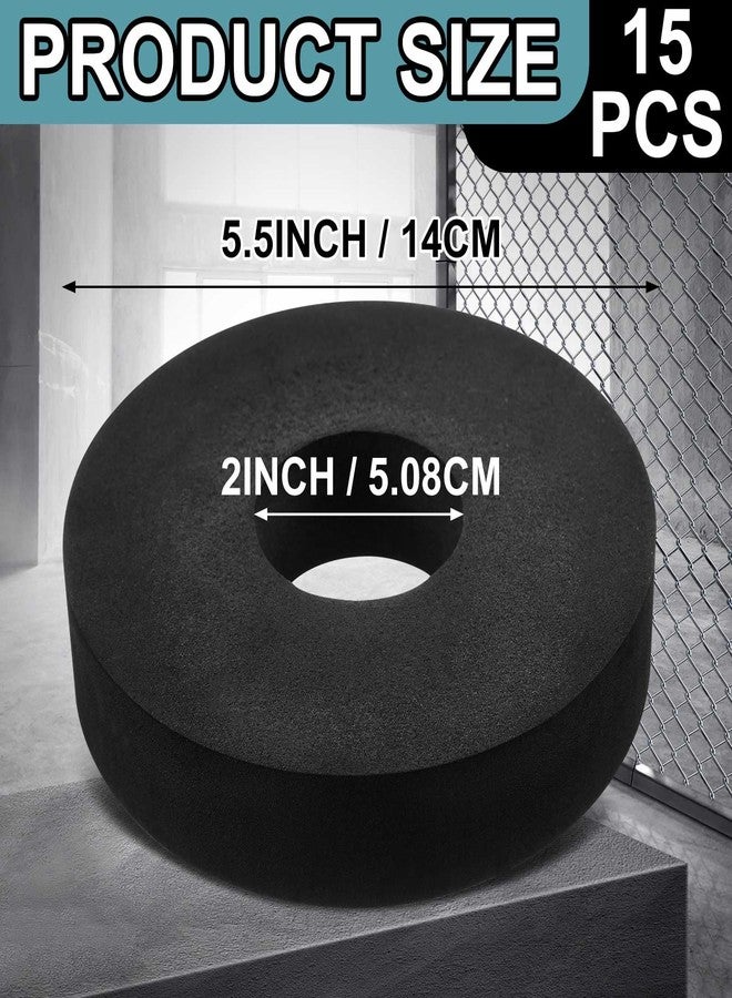 Otoolling 15 Pcs 2 Inch EVA Weight Plate Spacers, Dumbbell and Barbell Noise Reduction Pads for Home Gym and Strength Training, Sled Push Pull Workouts - Image 2