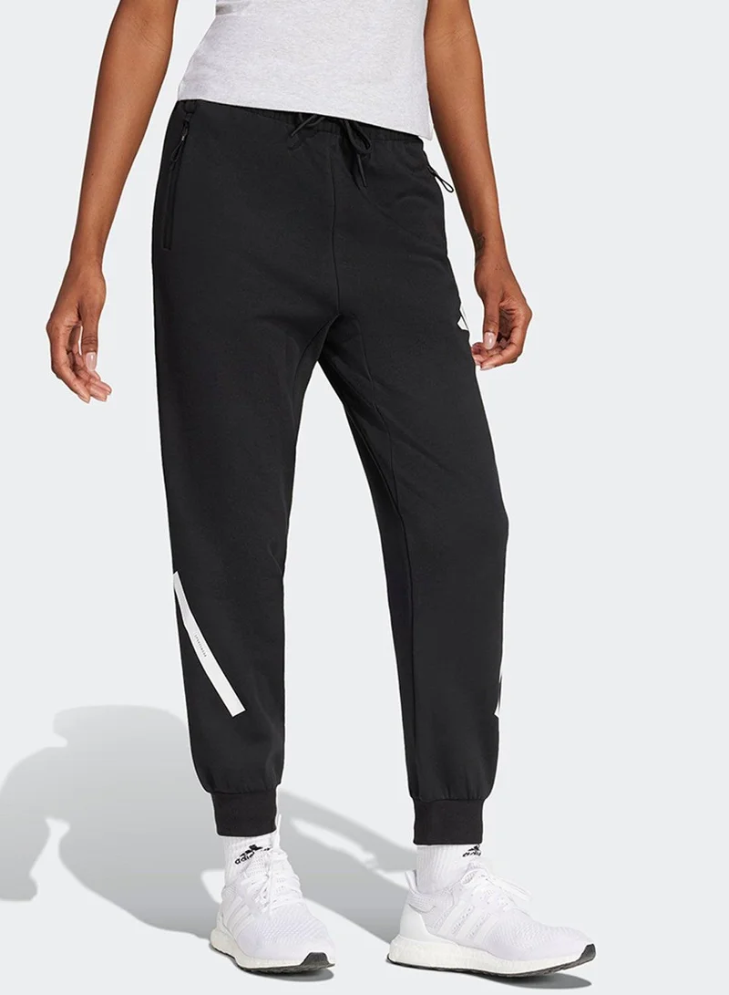 Adidas W Z.N.E. Pt Black Training Pants For Women 2Xs