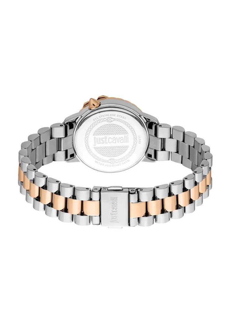 Just Cavalli ساعة معصم نسائية مصنوعة من الفولاذ المقاوم للصدأ بشكل دائري JC1L233M0065 - 32 مم - Image 3