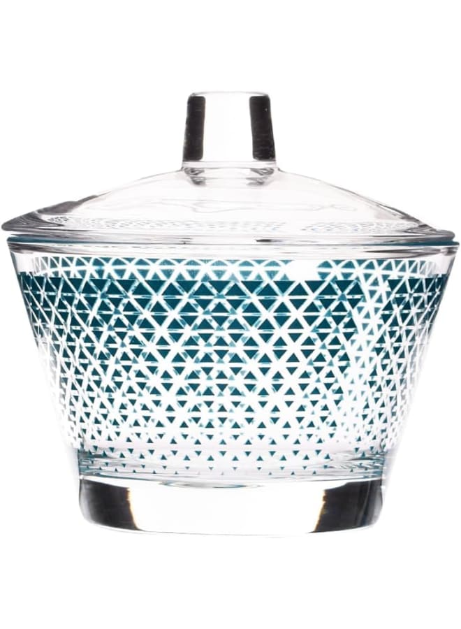 Dimlaj Fade Glass Sugar Bowl With Lid, 2 Pieces - Image 1