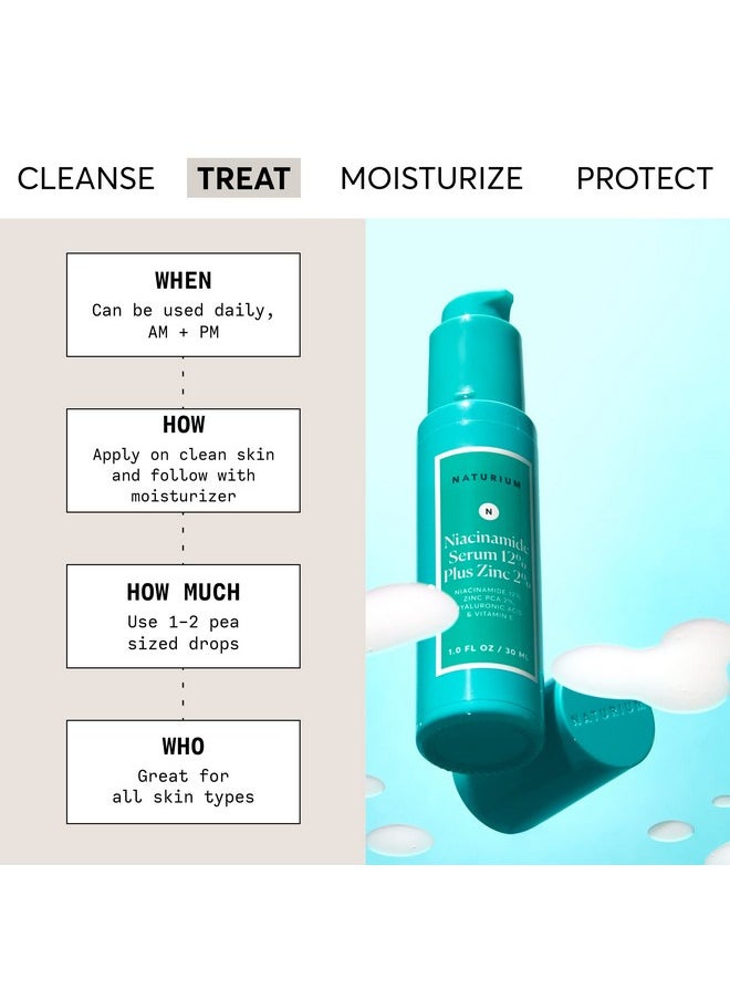 NATURIUM - Naturium Niacinamide Face Serum 12% Plus Zinc 2%, Anti-Aging, Pore Minimizer & Dark Spot Corrector with Hyaluronic Acid & Vitamin E, Vegan & Cruelty-Free, 1 oz - Image 1