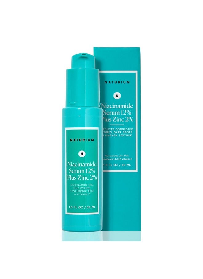 NATURIUM - Naturium Niacinamide Face Serum 12% Plus Zinc 2%, Anti-Aging, Pore Minimizer & Dark Spot Corrector with Hyaluronic Acid & Vitamin E, Vegan & Cruelty-Free, 1 oz - Image 1