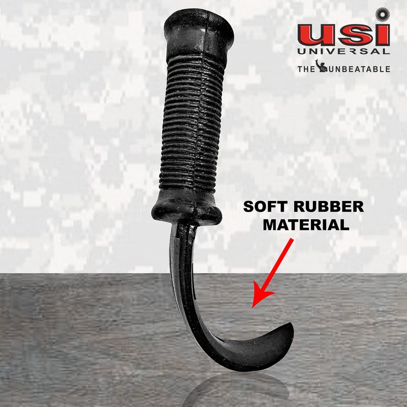 USI UNIVERSAL THE UNBEATABLE KN Training Rubber Knife For Martial Arts Training & Practice, Ideal For Training Against Real Knife Attacks (Black, Pack of 4Pcs) - Image 3