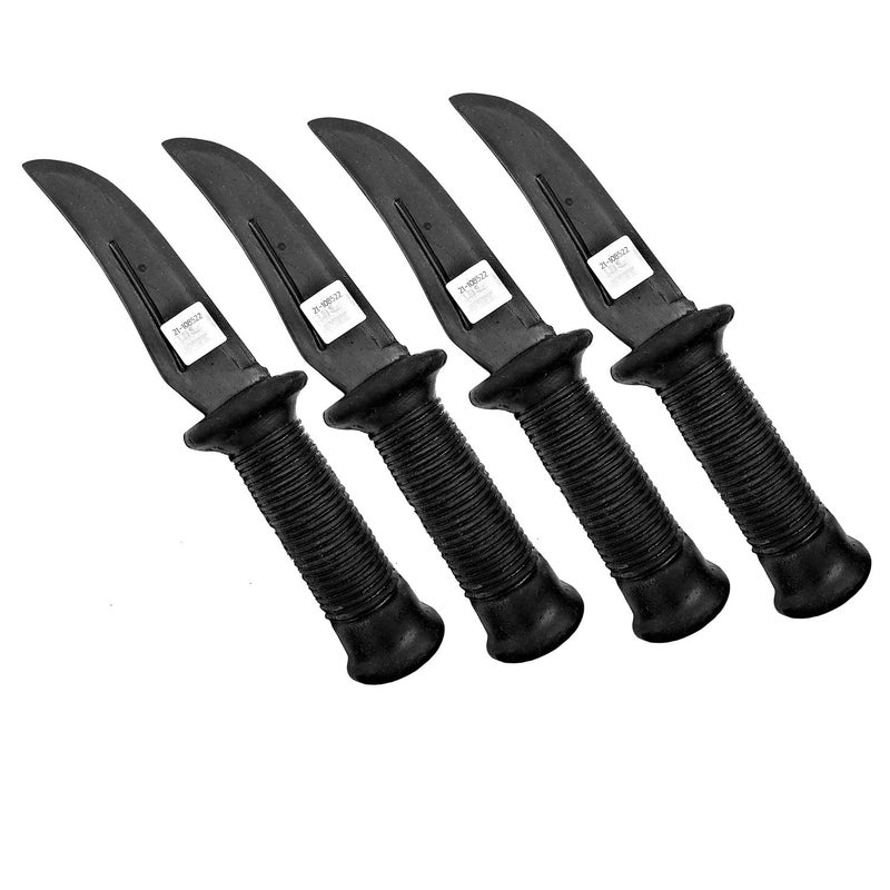 USI UNIVERSAL THE UNBEATABLE KN Training Rubber Knife For Martial Arts Training & Practice, Ideal For Training Against Real Knife Attacks (Black, Pack of 4Pcs) - Image 1