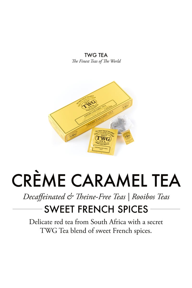 TWG Tea Crème Caramel Tea | Rooibos Tea | Caramel & Theine-Free | 15 Hand Sewn Cotton Teabags | Gift Set - Image 3