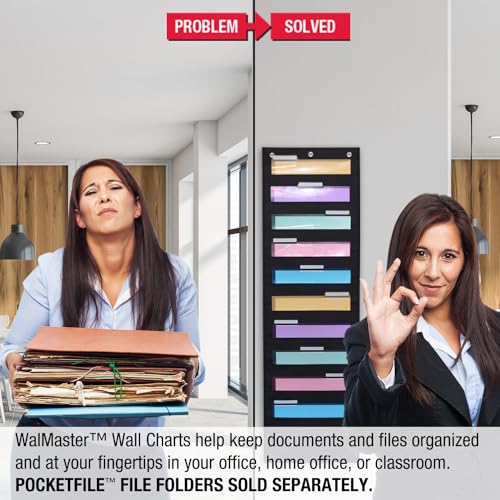 Ultimate Office WalMaster Heavy Duty, 10-Pocket Wall Chart Filing System for Classroom and Office, Wall File Organizer with Mounting Hardware and Spring-Loaded Door Hooks POCKETFILES SOLD SEPARATELY - Image 2