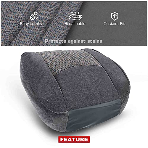 A-Premium Front Left Driver Side Car Seat Cover Compatible with Chevrolet Silverado 1500 2500 HD 3500 2003-2007 Silverado 1500 HD 2003-2006 - Image 4