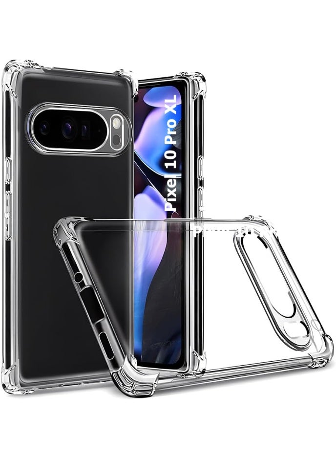 Zubitech Case for Google Pixel Pixel 10 Pro XL Crystal Clear Silicone Cover Bumper Shockproof Protective Cover with Best Camera Protection Designed for Google Pixel 10 Pro XL - Image 1