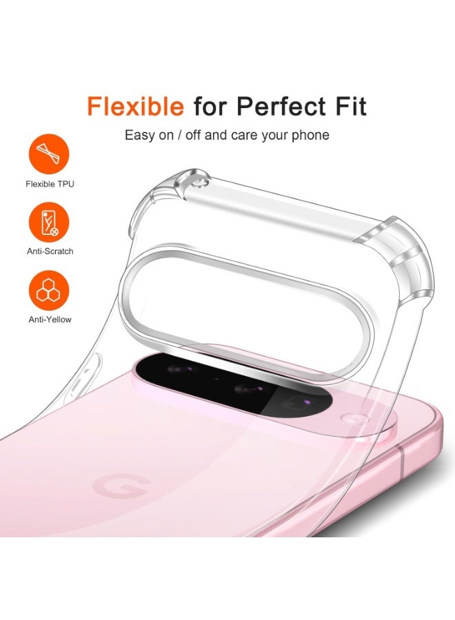 Zubitech Case for Google Pixel Pixel 10 Pro XL Crystal Clear Silicone Cover Bumper Shockproof Protective Cover with Best Camera Protection Designed for Google Pixel 10 Pro XL - Image 4