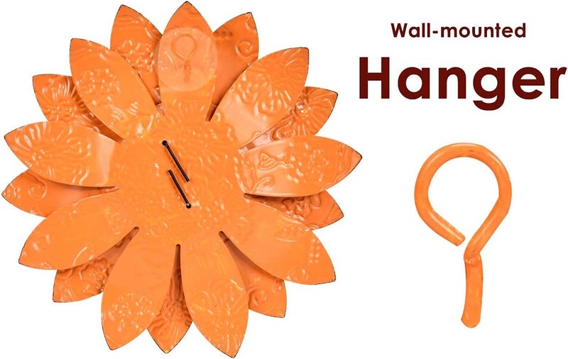 YEAHOME Sunflower Wall Decor - 9 inch Metal Flower Wall Art Decorations, Sunflower Yard Garden Decor Hanging for Kitchen, Bathroom, Bedroom, Set of 3 Handmade Gift for Home, Indoor or Outdoor - Image 5