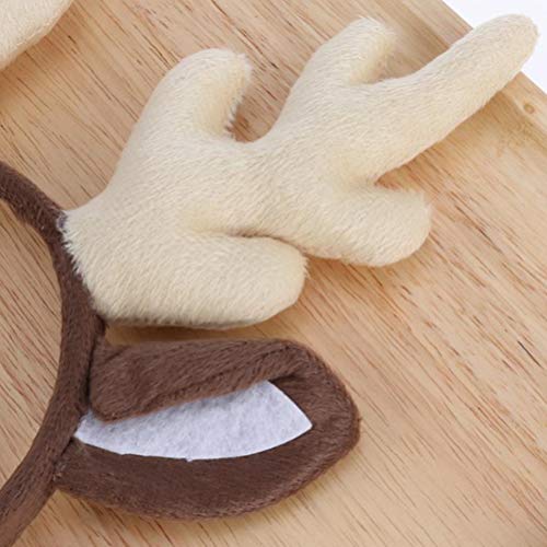 Utavu Reindeer Headband Adult Women – Christmas Deer Horn Headband, Plush Moose Horns Costume, Holiday Reindeer Ears, Festive Headpiece for Party Accessories - Image 2