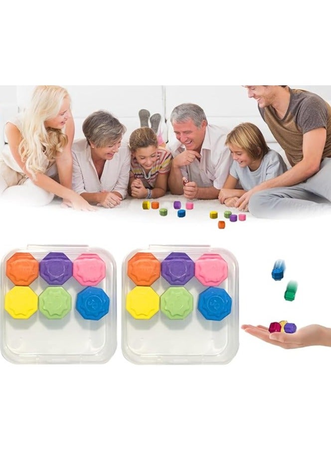 Korean Traditional Play Game Gonggi Jack Stone Pebbles Set, Traditional Korean Stone Game, Colorful Stone Catching Game, Hand Eye Coordination Stone Toy Throwing Stones Game for Kids (2 SET) - Image 1