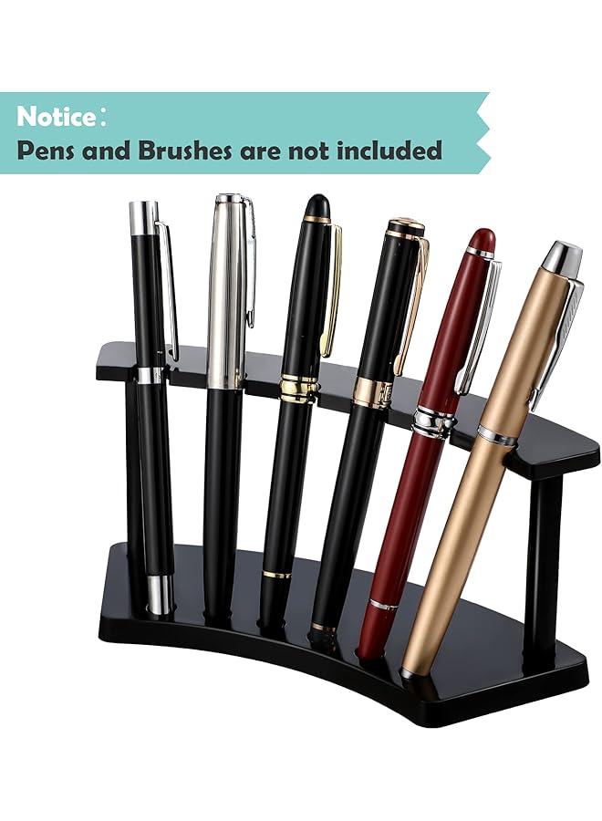 erorex Set Of 4 Plastic Pen Display 6 Slot 2 Kinds Vertical And Horizontal Pen Holder Stand Rack Eyebrow Pen Stand Makeup Brush Rack Organizer For Office Home Store Black - Image 4