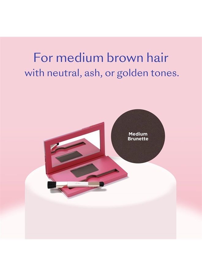 esalon Hair Root Touch Up Powder, Conceal & Cover (Medium Brunette) - Hairline Powder for Women - Scalp Concealer & Filler for Thinning & Gray Hair Coverage - Creates Thicker & Fuller-Looking Hair - Image 3