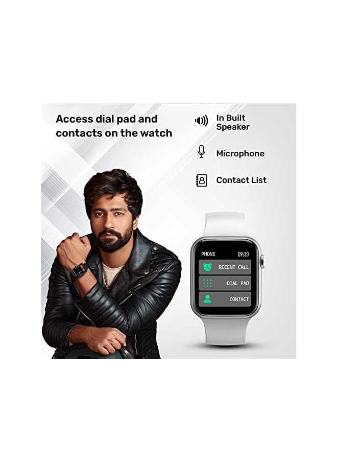 Fire-Boltt - Fire-Boltt Ring Bluetooth Calling Smartwatch With Spo2 & 1.7” Metal Body With Blood Oxygen Monitoring, Continuous Heart Rate, Full Touch & Multiple Watch Faces (Grey), M (Bsw005) - Image 1