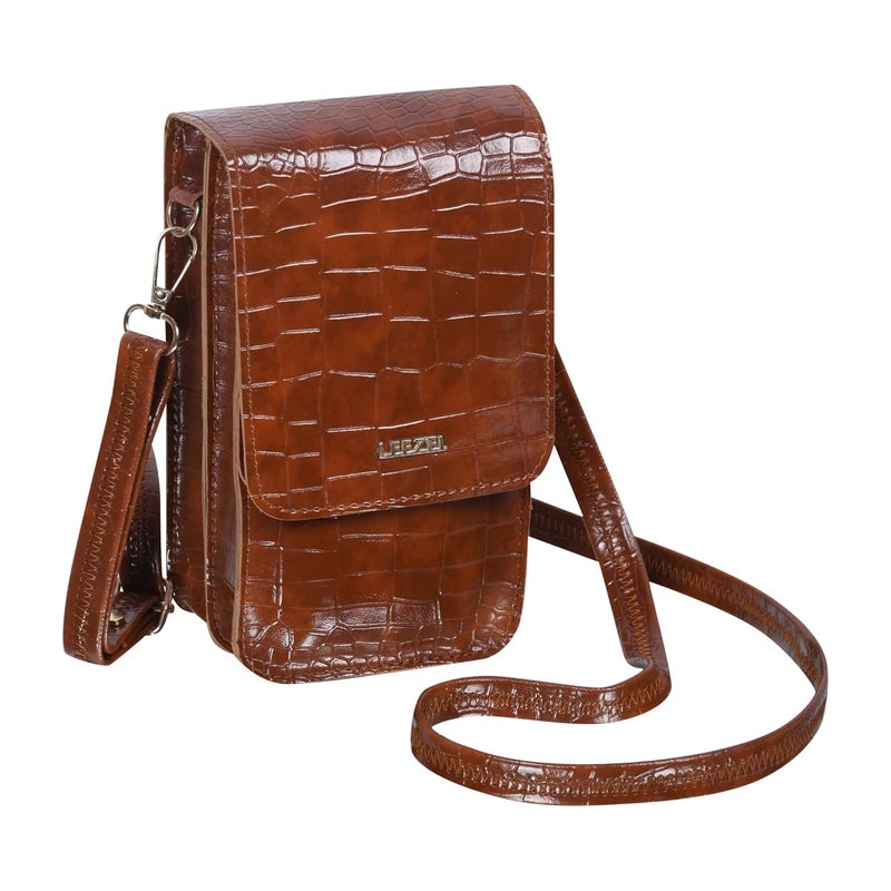 LEEZEL Women's Girls Wallet Sling Bag for Mobile Cell Phone Holder - Image 1