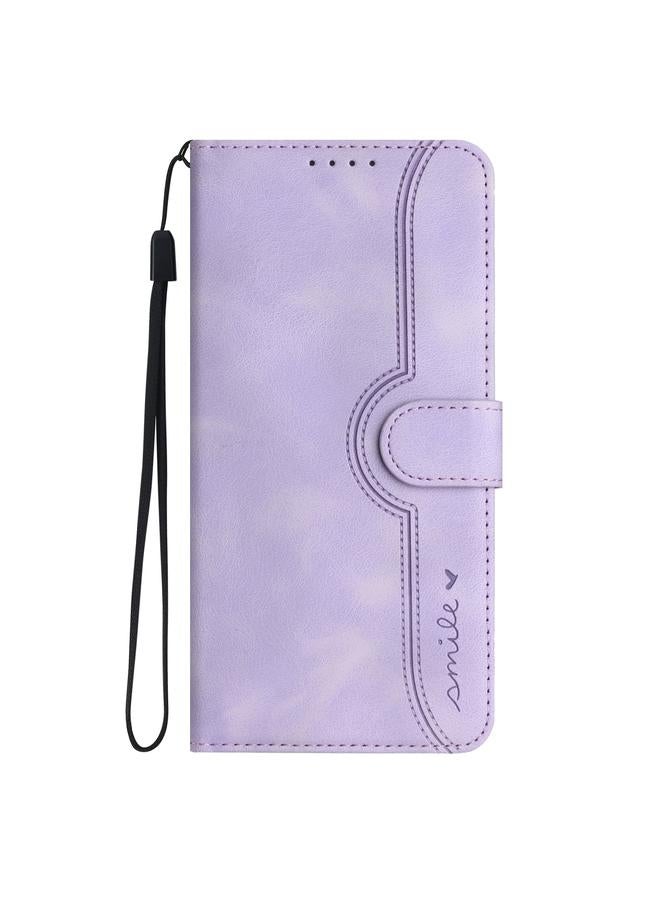 S-TOP Case For Samsung Galaxy M13 India/F13 Heart Pattern Skin Feel Leather Phone Case - Image 2