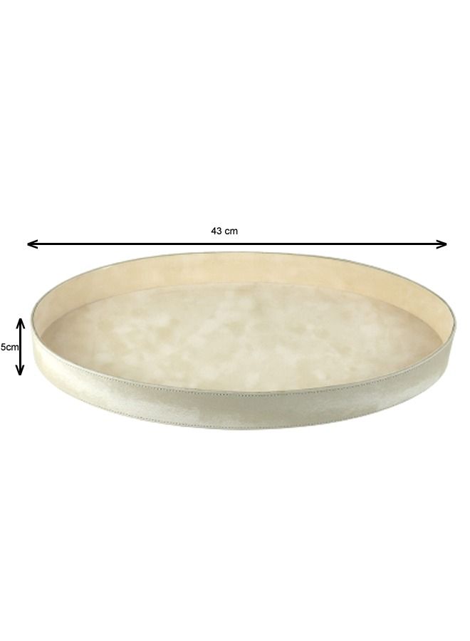 Lamsit Ibdaa LAMSIT IBDAA Oval Leather Tray | Decorative Tray | Serving Platter  - Image 3