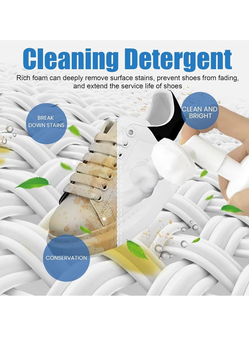 Zikra White Shoe Cleaner Kit, Sneaker Cleaner, Shoes Multifunctional Cleaning Cream, Suede Shoe Cleaner with Sponge, Portable Stain and Yellowing Removal for White Shoes - Image 2