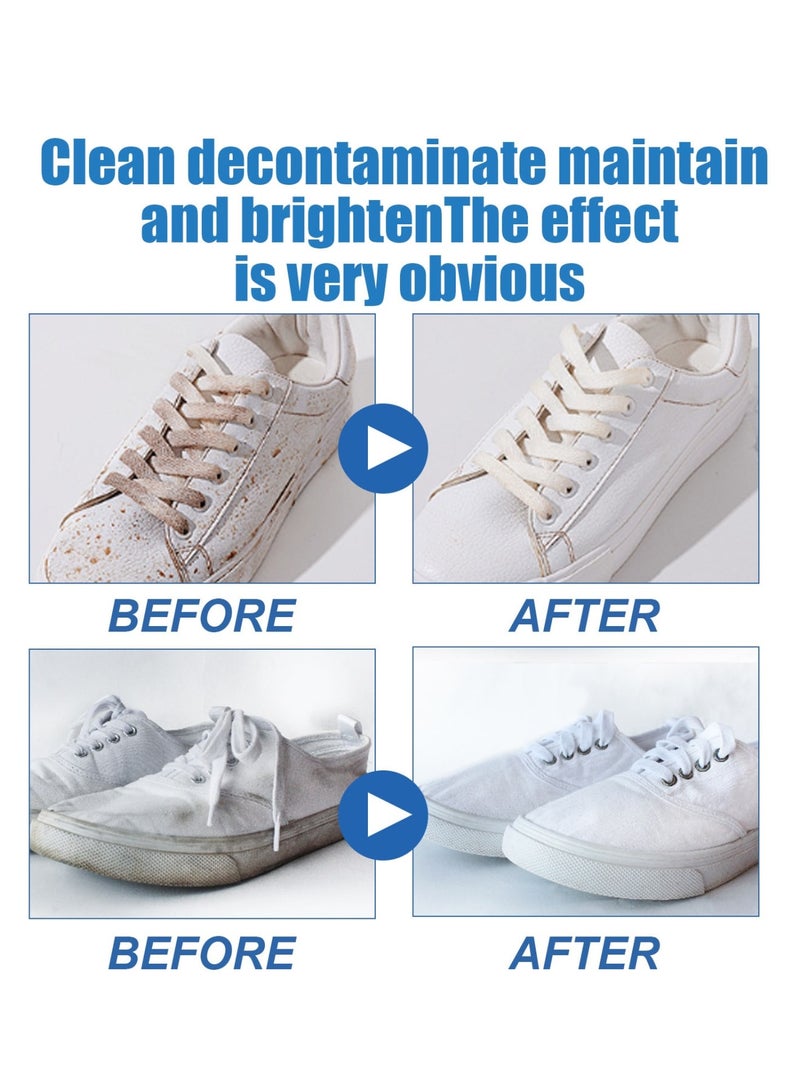 Zikra White Shoe Cleaner Kit, Sneaker Cleaner, Shoes Multifunctional Cleaning Cream, Suede Shoe Cleaner with Sponge, Portable Stain and Yellowing Removal for White Shoes - Image 4