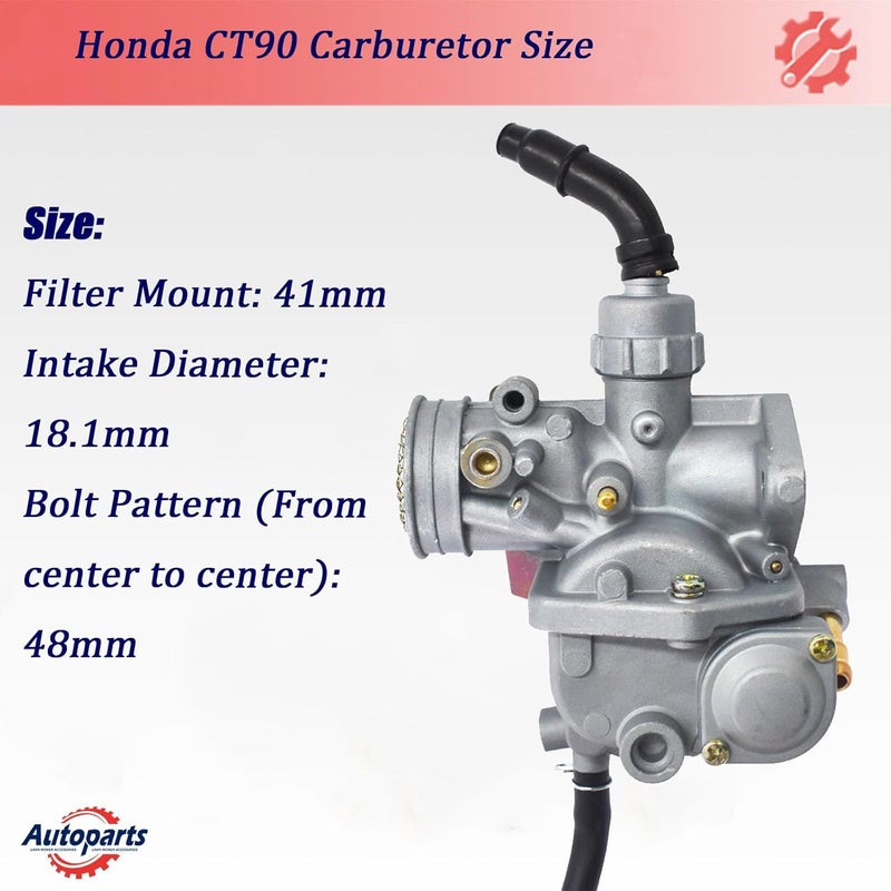 Auto Parts Autoparts Carburetor for Honda CT90 CT90K2 K3 K4 Trail Bike (1969-1979) - Image 5