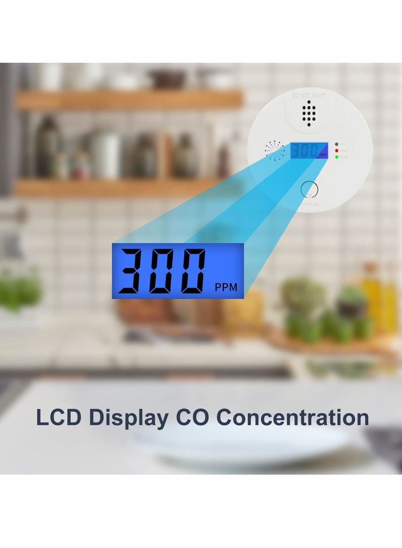 Carbon Monoxide Alarm, Digital Display CO Detector Security For Home Safety Battery Powered with LCD and Sound Warning for Home,School,Office - Image 4