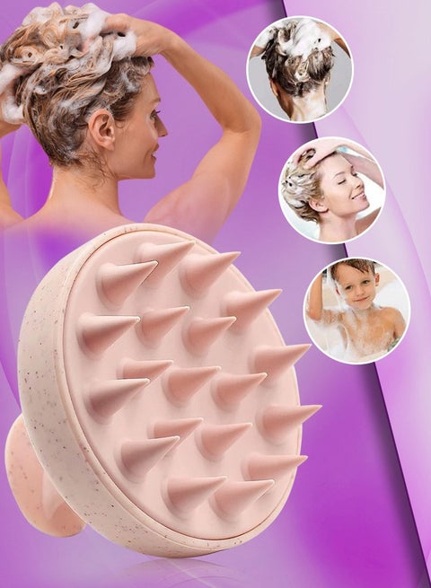 Hair Scalp Massager Shampoo Brush for Shower Scalp Scrubber with Soft Silicone Bristles for Hair Growth & Dandruff Treatment,Wet Dry Oil Hair Massager Hair Care Head Brush for All Hair Types